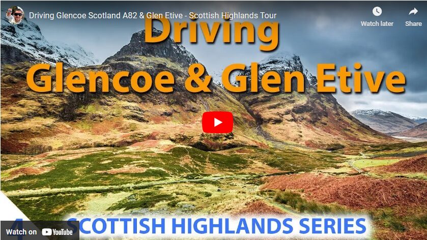 Driving Glencoe Scotland A82 & Glen Etive - Scottish Highlands Tour