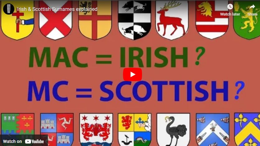 Irish & Scottish Surnames explained