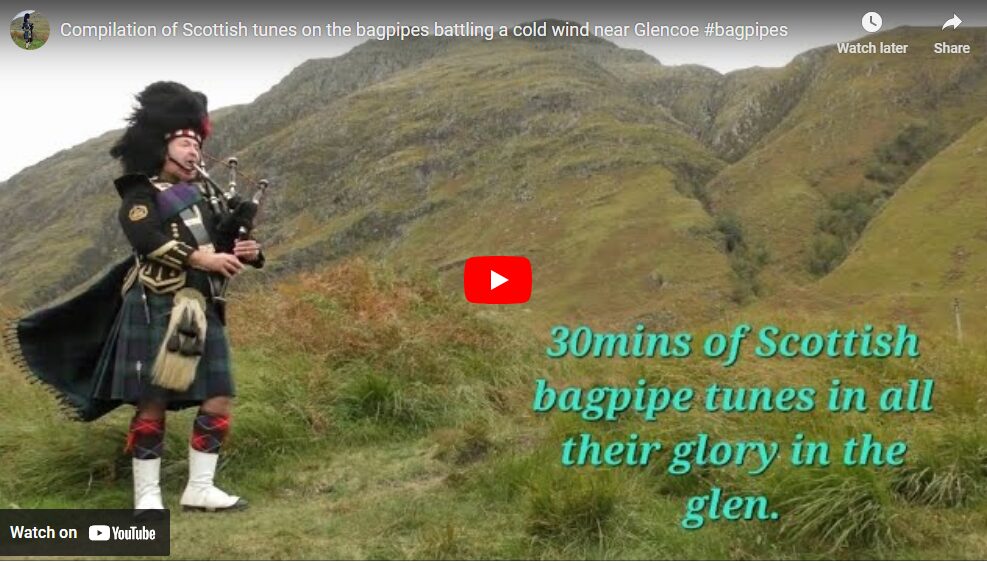 Compilation of Scottish tunes on the bagpipes